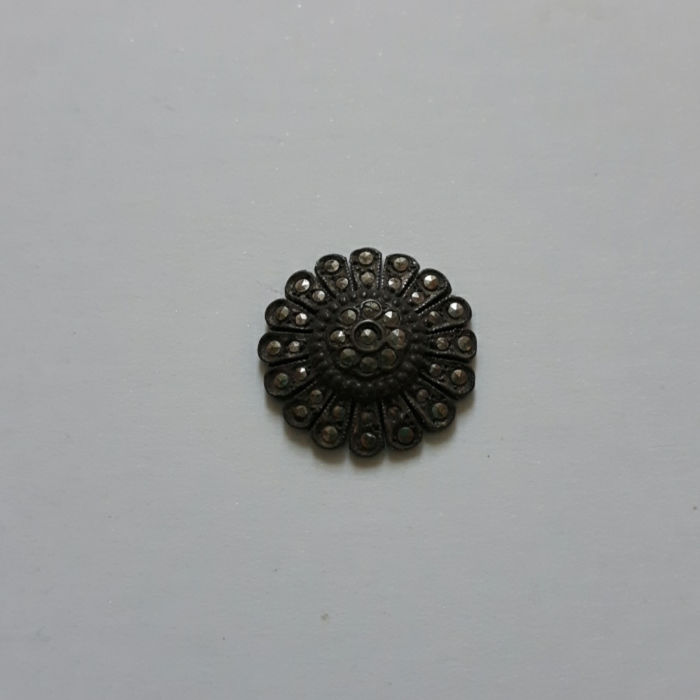 Vtg 1900's Marcasite flower